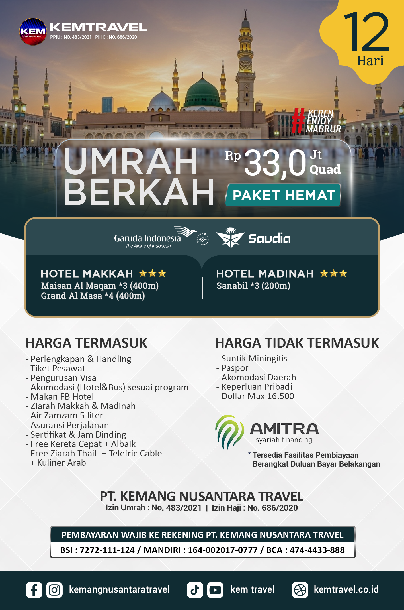 Paket Umrah Hemat 12 Hari