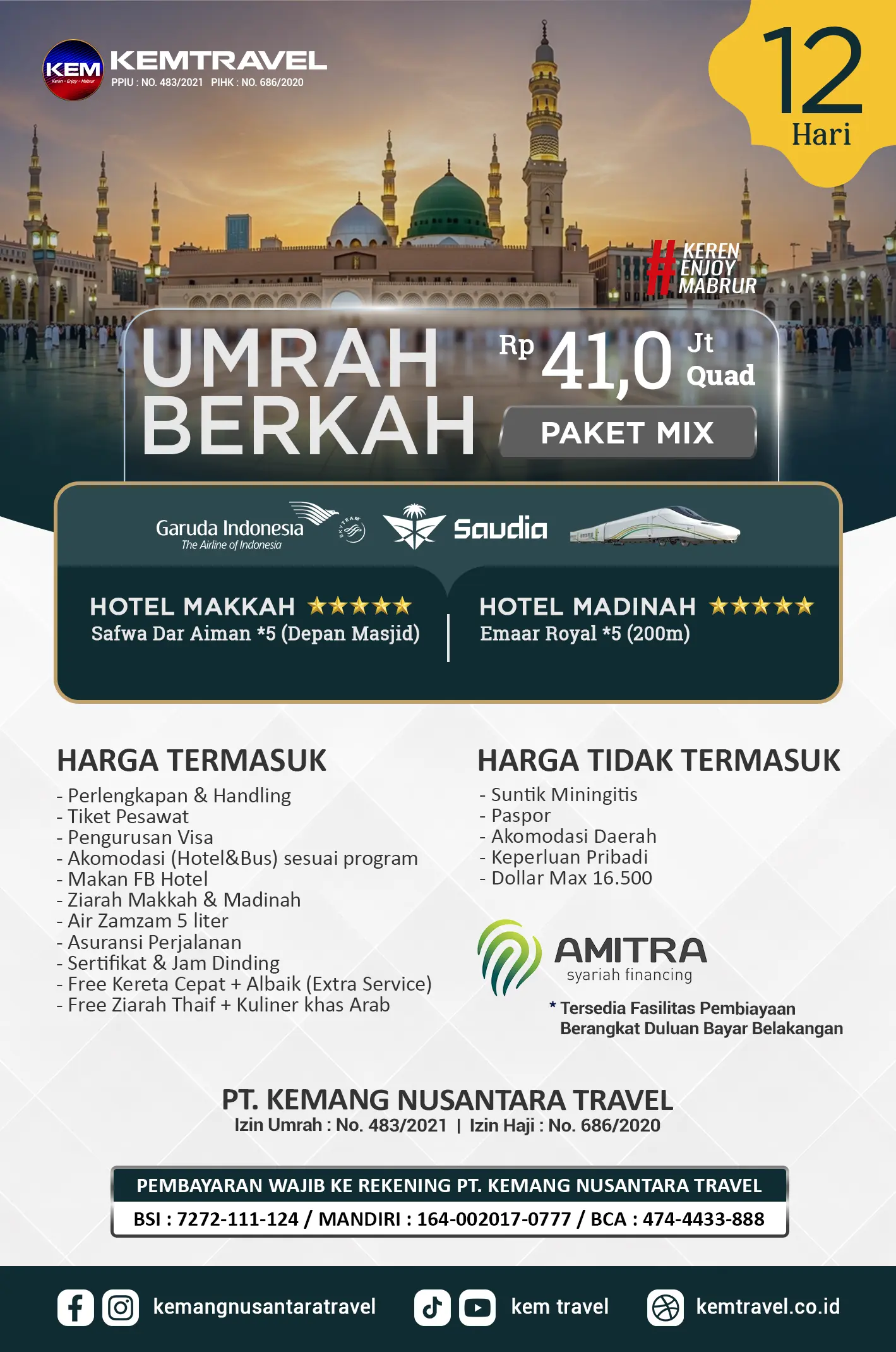 Paket Umrah Mix 12 Hari