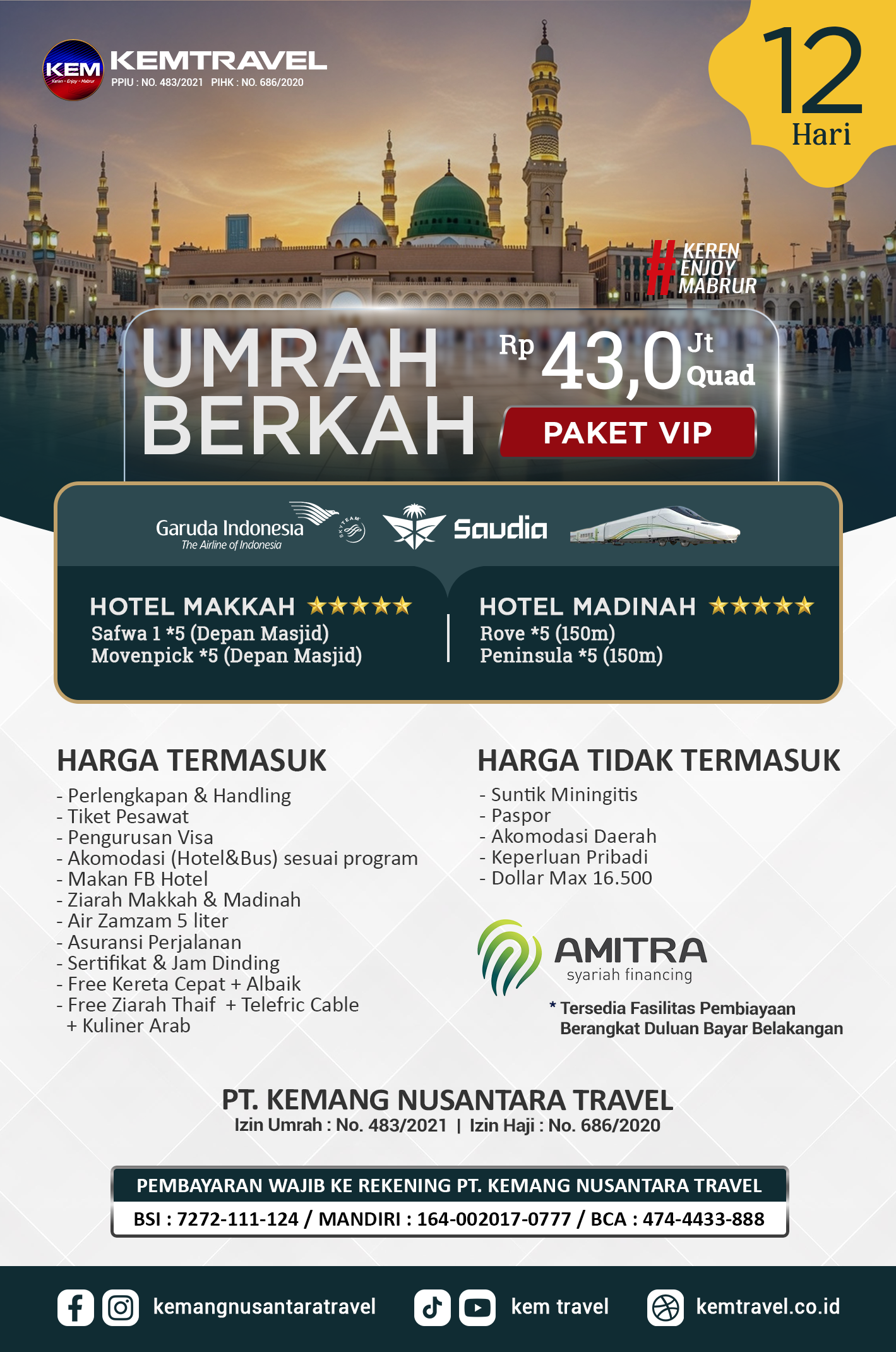 Paket Umrah VIP12 Hari