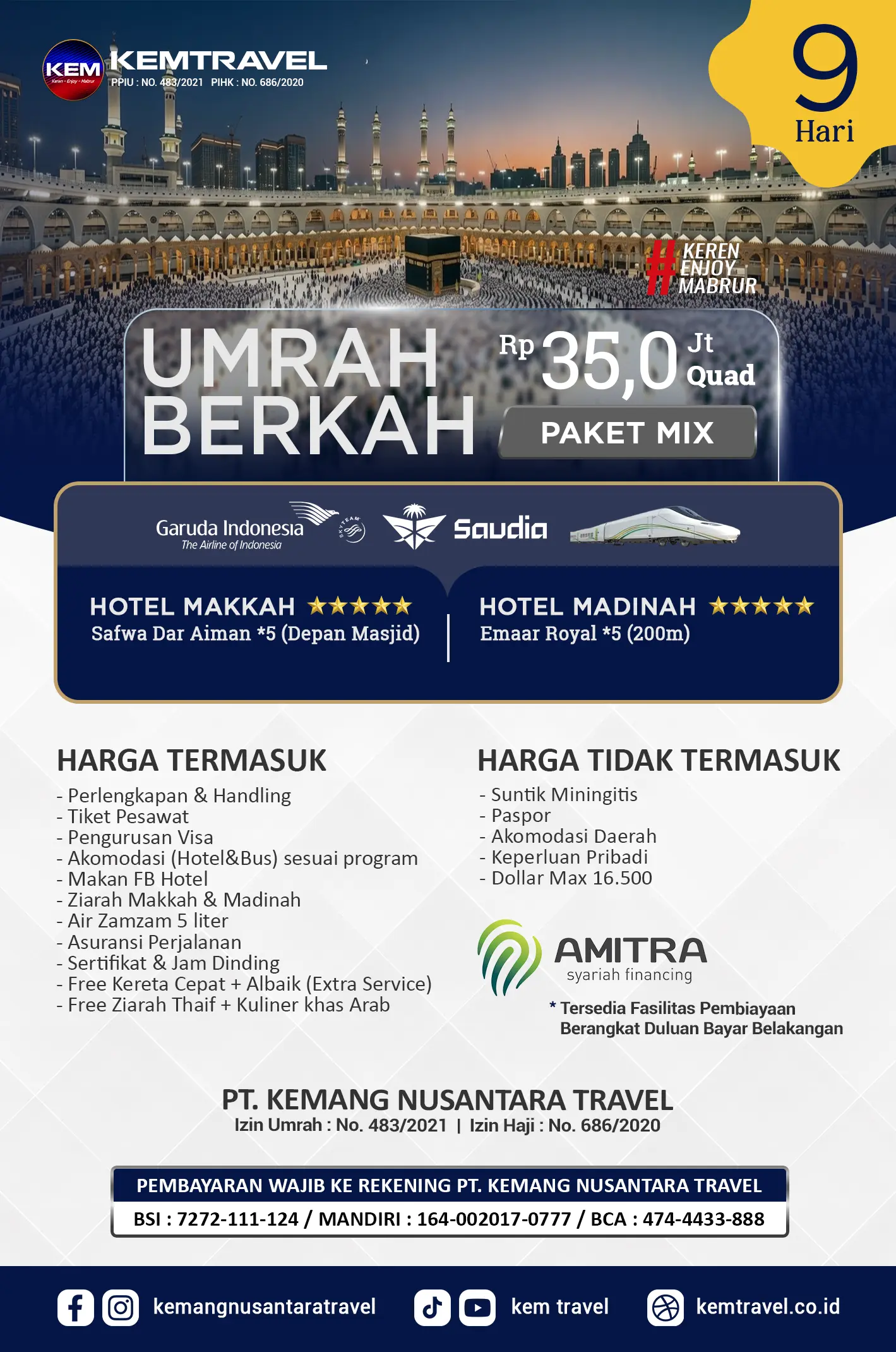 Paket Umrah Mix 9 Hari
