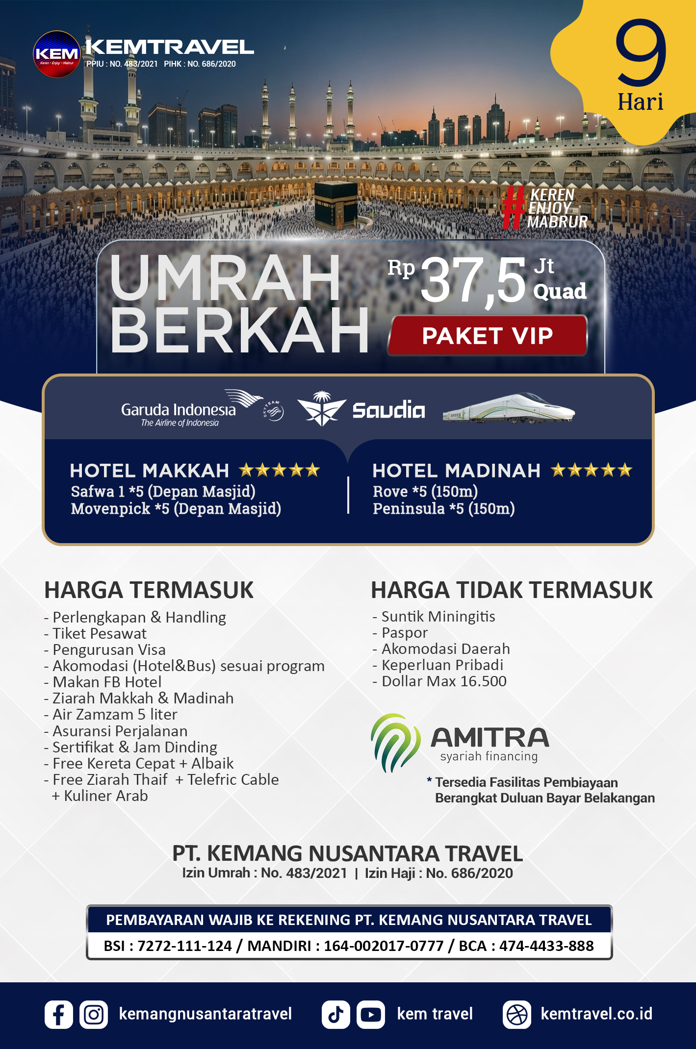 Paket Umrah VIP 9 Hari