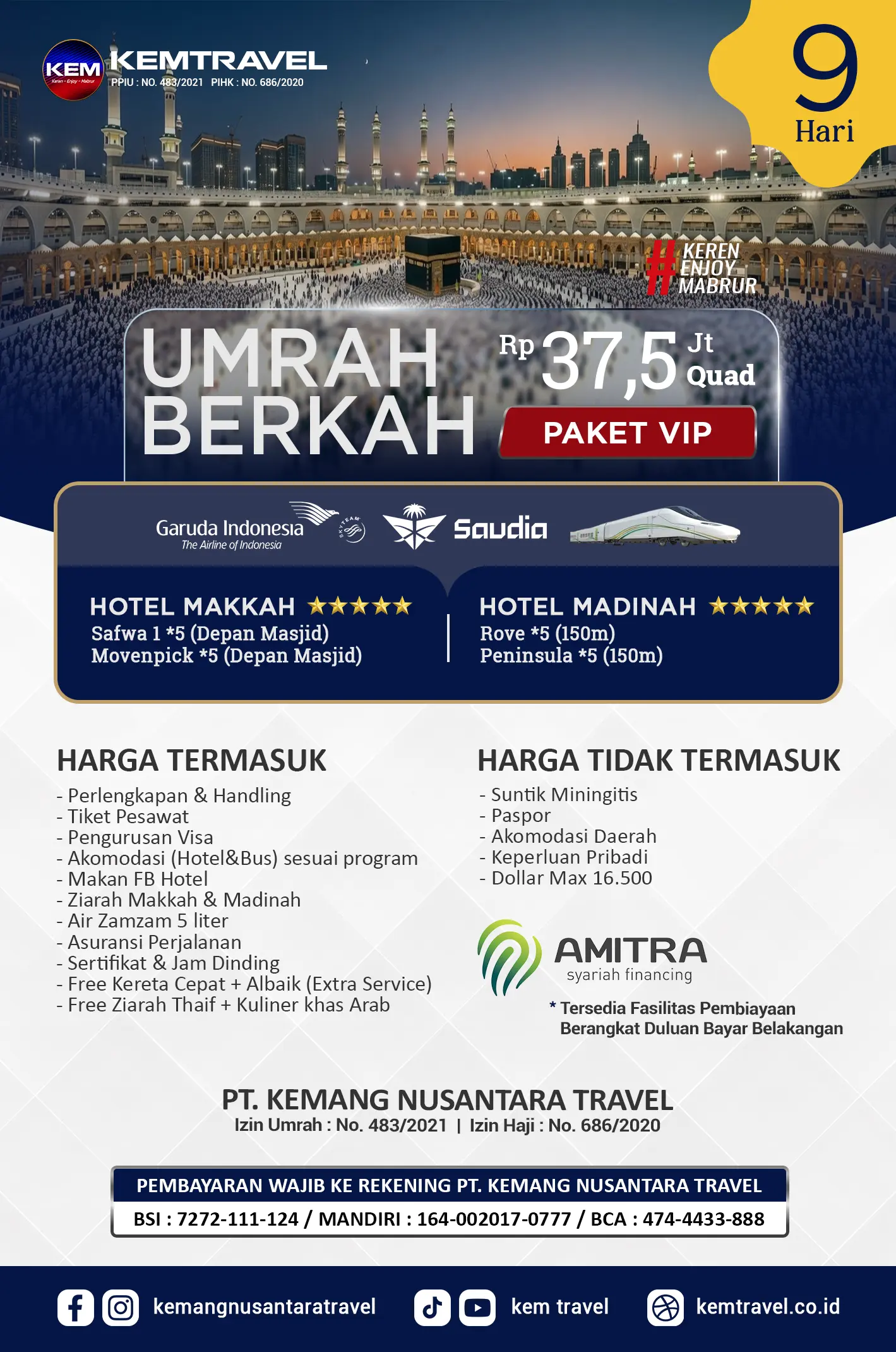 Paket Umrah VIP 9 Hari