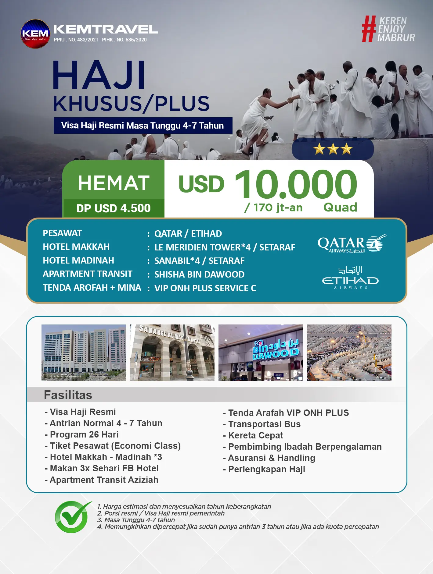 Paket Hemat Haji Khusus / Plus