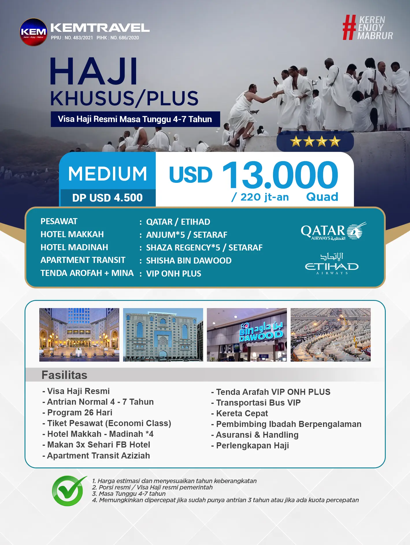 Paket Medium Haji Khusus / Plus