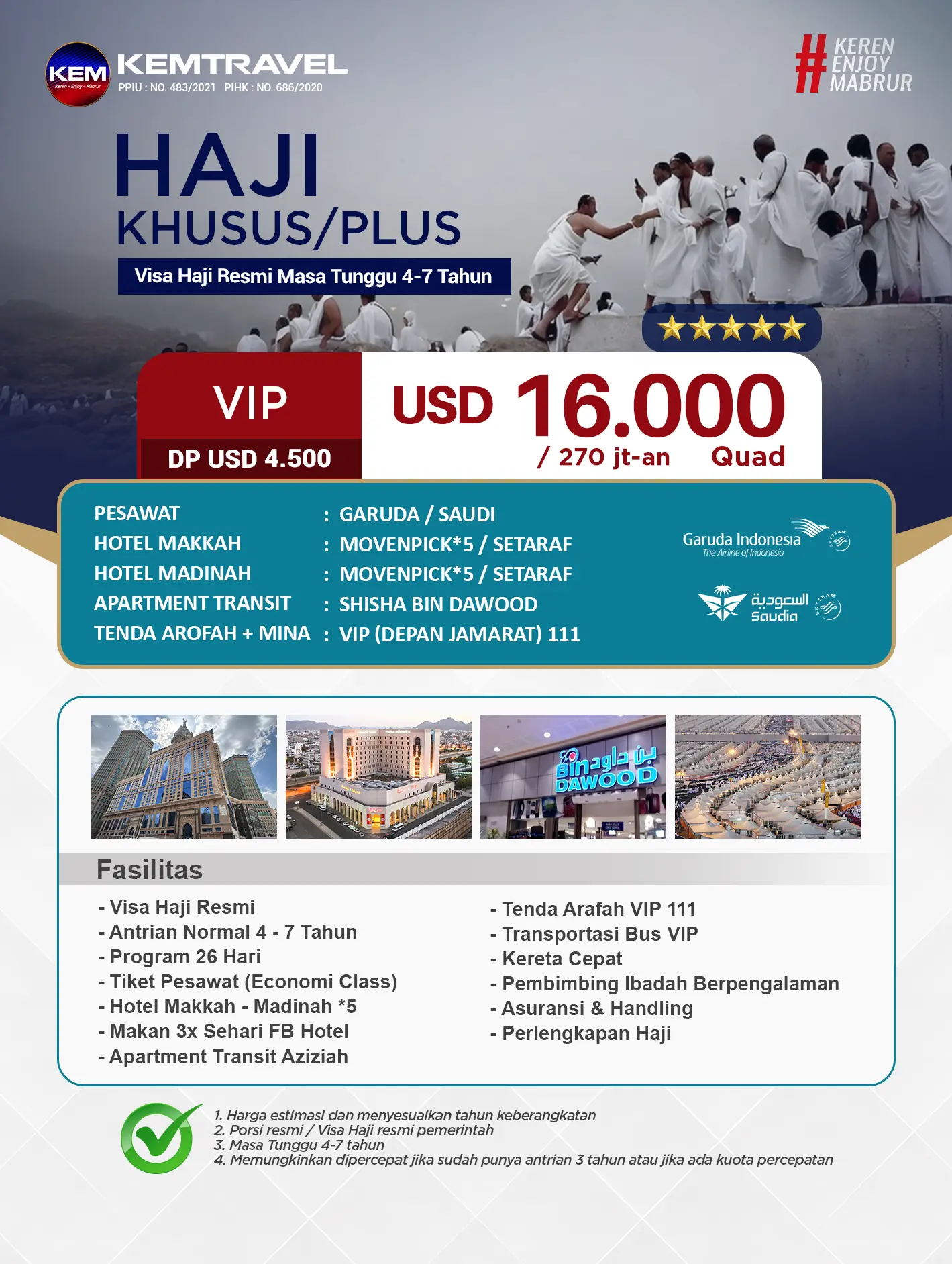 Paket VIP Haji Khusus / Plus