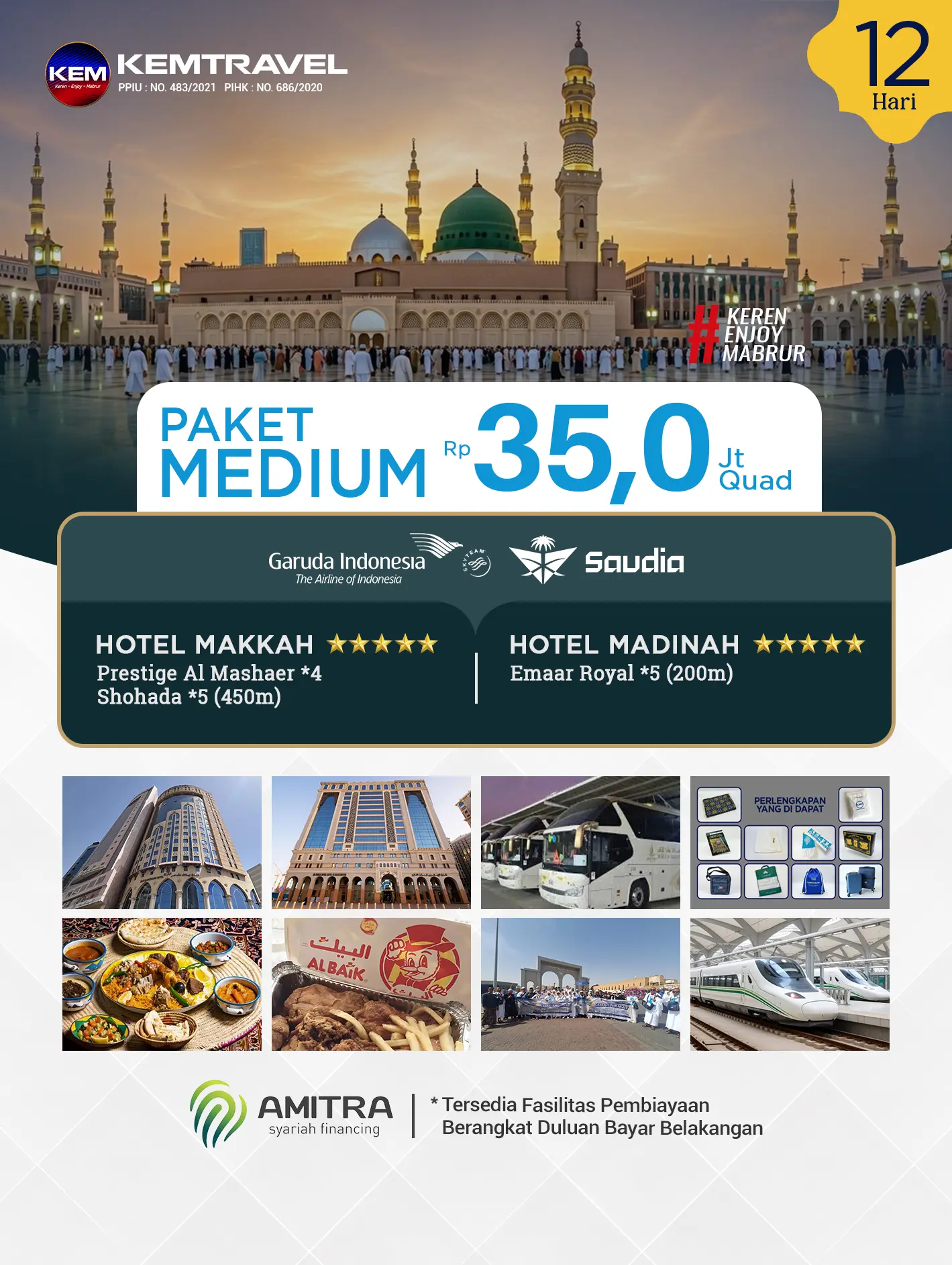 Paket Umrah Medium 12 Hari